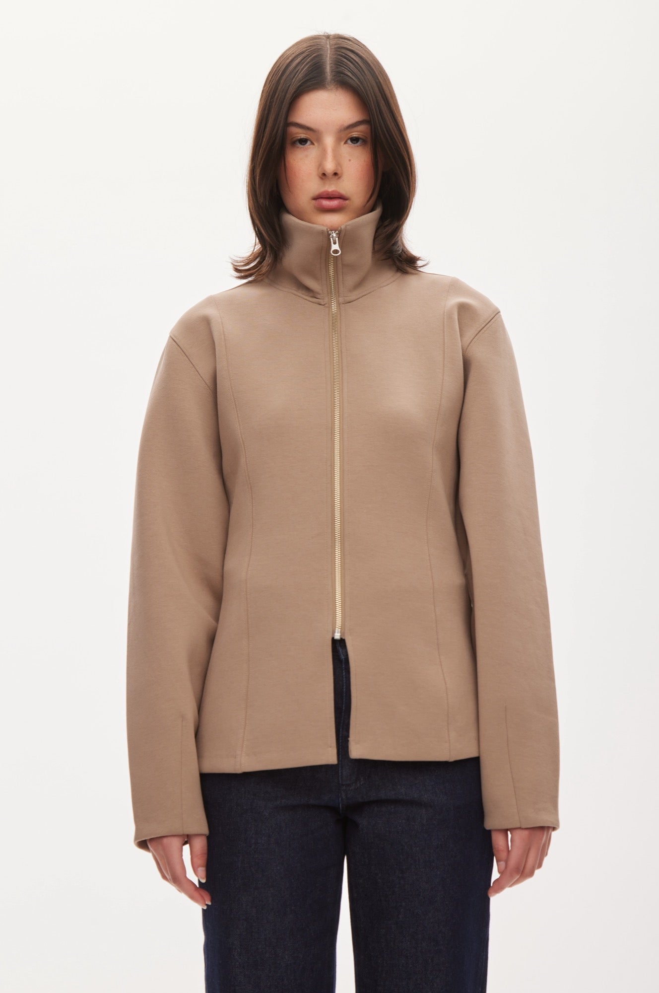 Oval Square Bobo Zip Jacket SWEATSHIRTS Coca Mocha