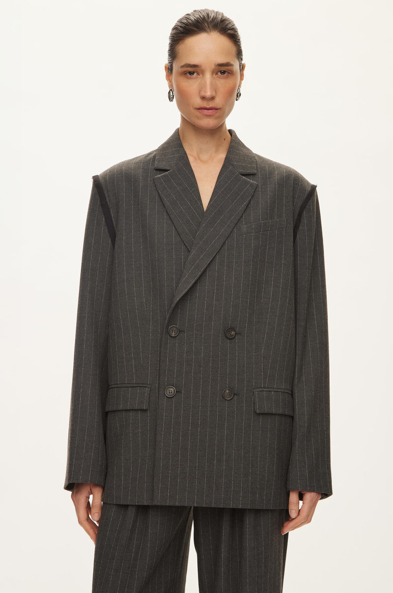 Oval Square Bonnie Blazer BLAZERS 7013 Dark Grey Pinstripe