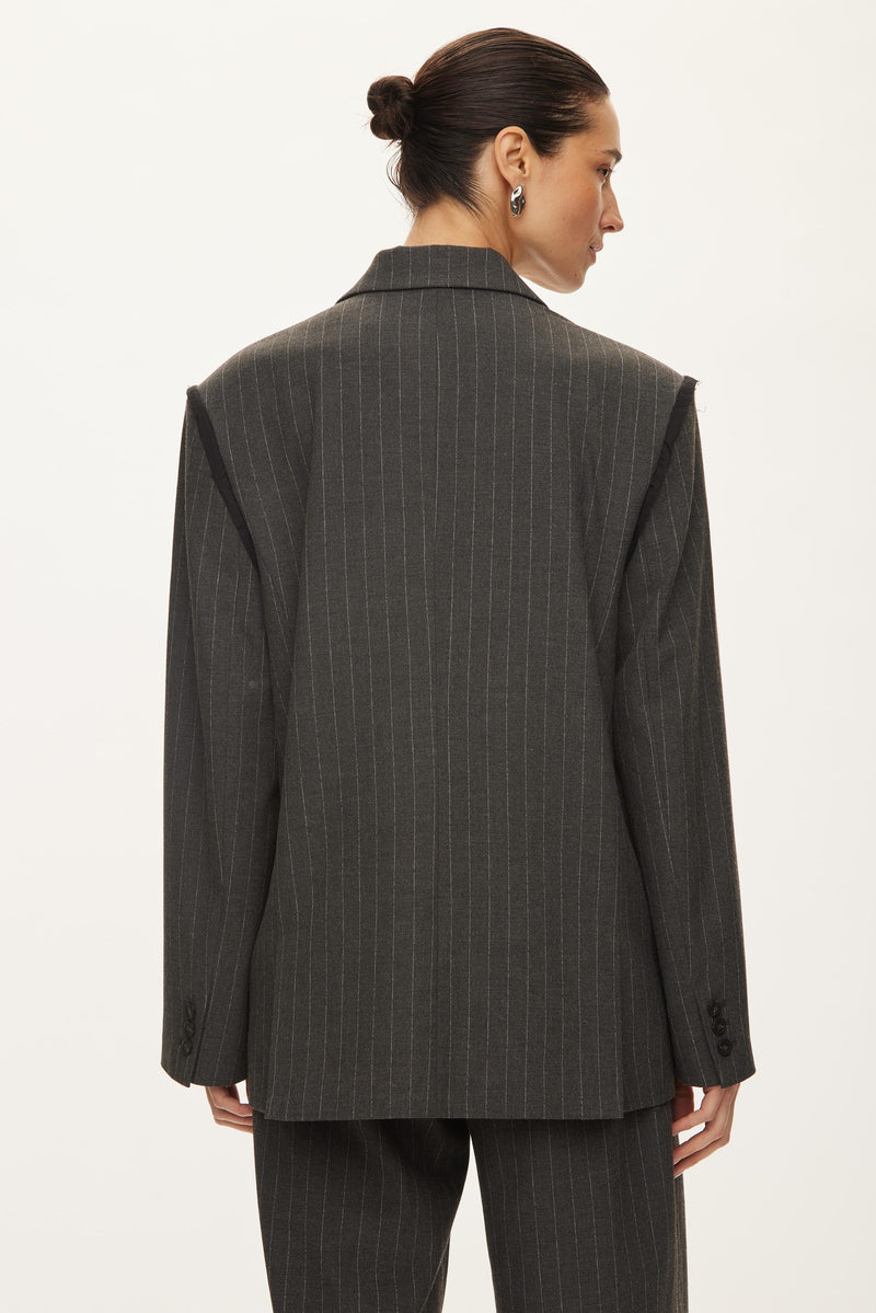 Oval Square Bonnie Blazer BLAZERS 7013 Dark Grey Pinstripe