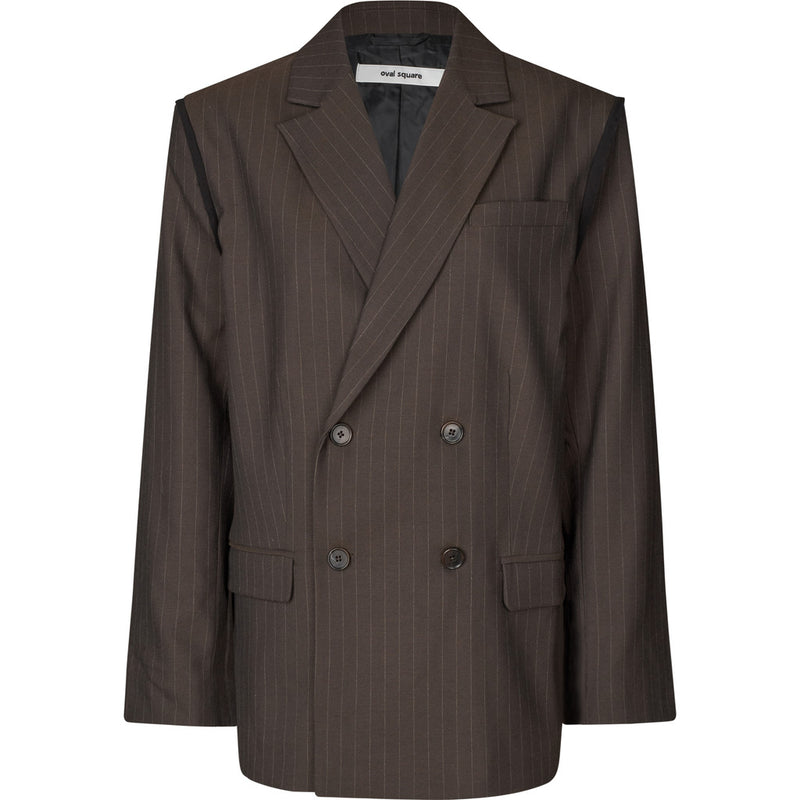 Oval Square Bonnie Blazer BLAZERS 9056 Dark Brown Pinstripe
