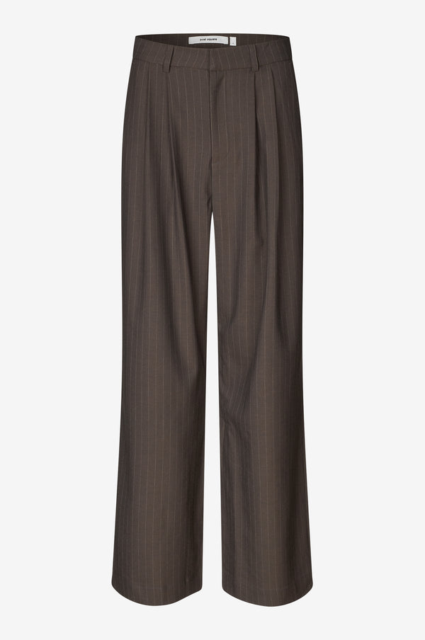 Oval Square Bonnie Trousers TROUSERS 9056 Dark Brown Pinstripe