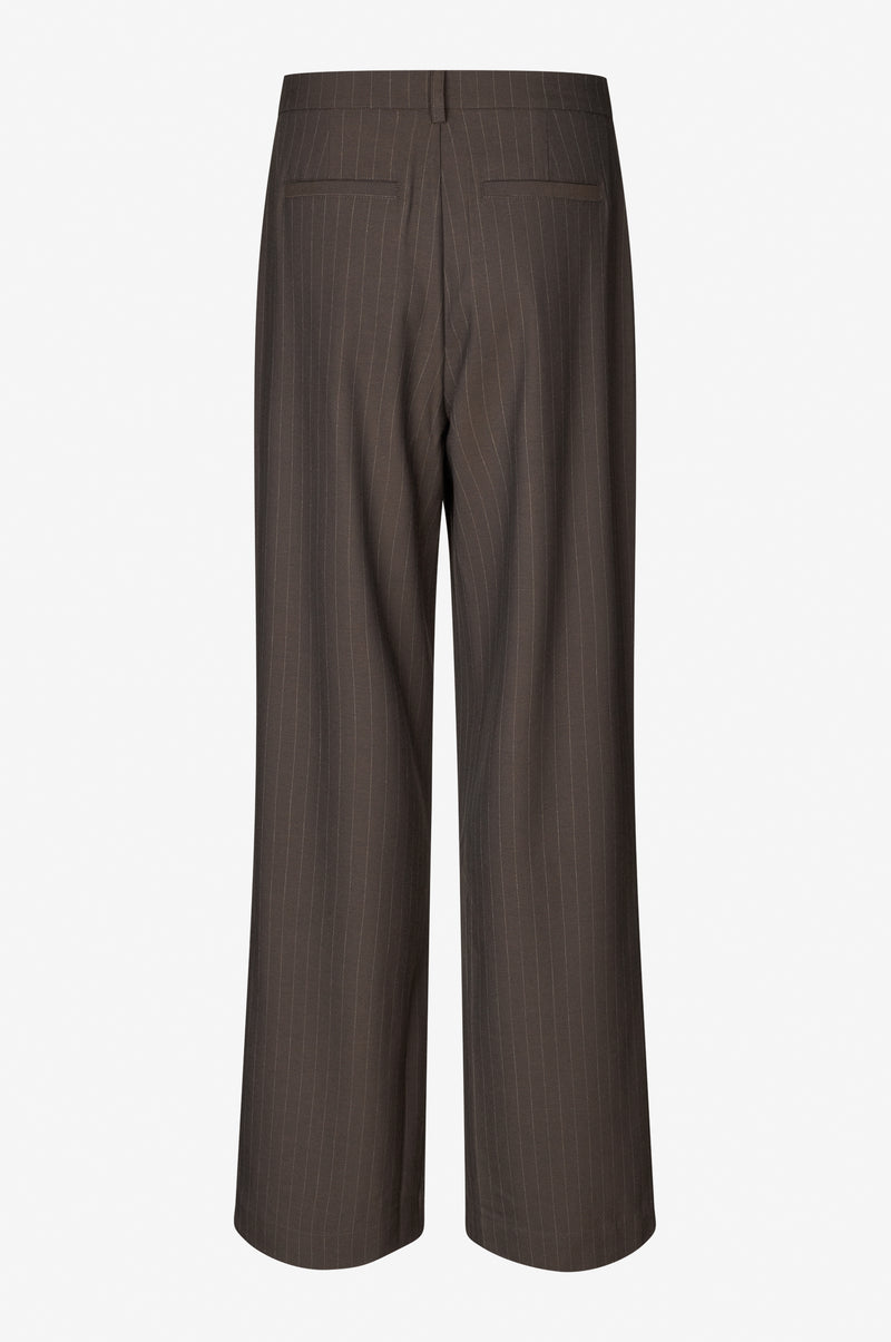 Oval Square Bonnie Trousers TROUSERS 9056 Dark Brown Pinstripe