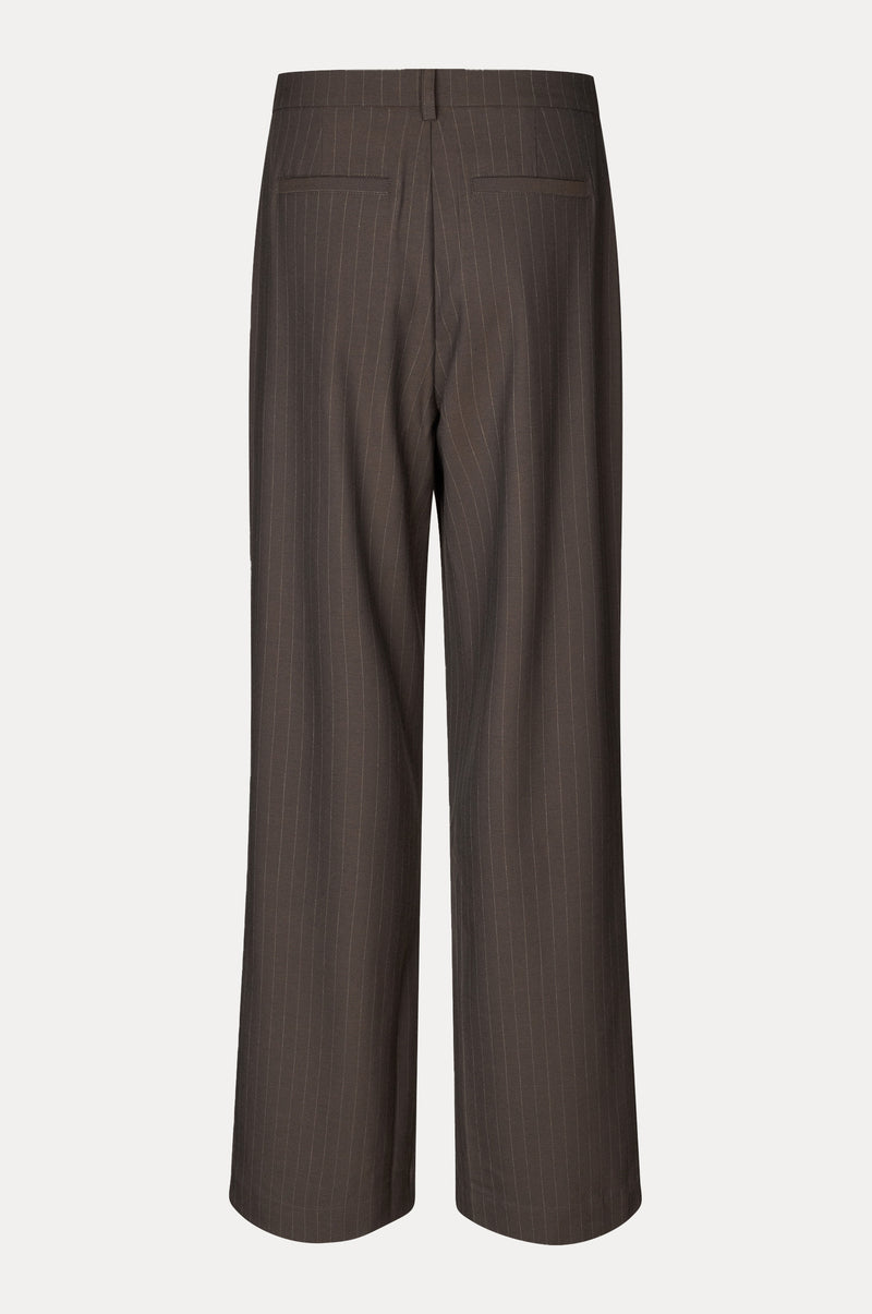 Oval Square Bonnie Trousers TROUSERS 9056 Dark Brown Pinstripe