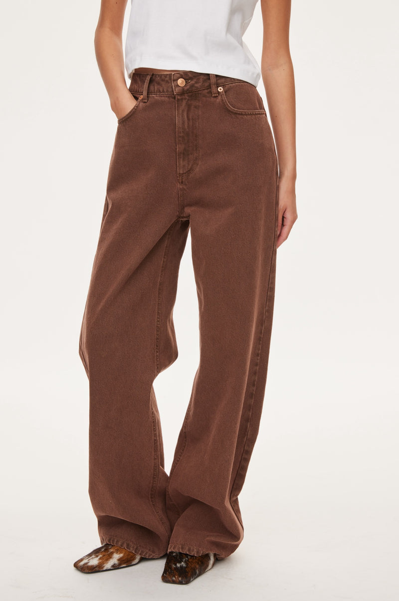 Oval Square Bright Jeans JEANS 6024 Coffee