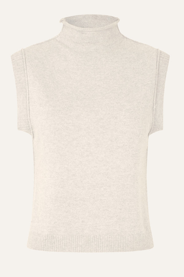 Oval Square Carla High Neck Top KNITS Off White