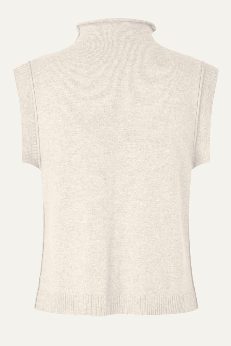 Oval Square Carla High Neck Top KNITS Off White