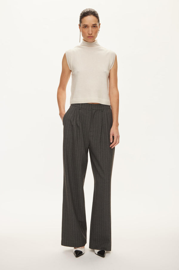 Oval Square Carla High Neck Top KNITS Off White