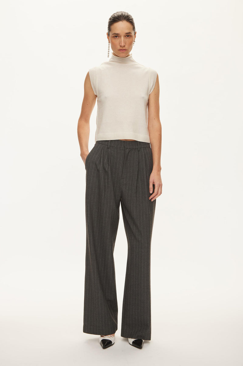 Oval Square Carla High Neck Top KNITS Off White