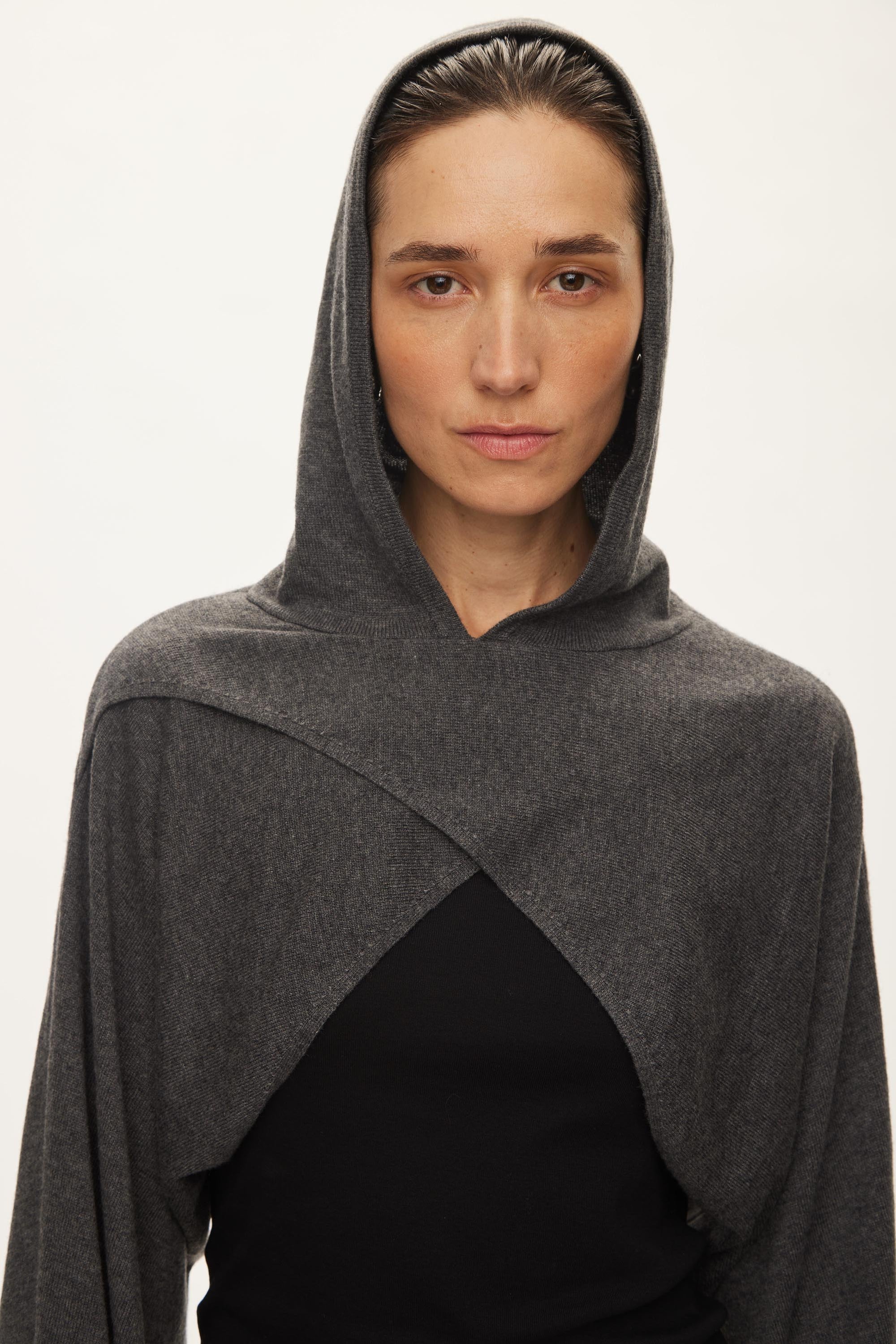 Oval Square Carla Knit Bolero KNITS Dark Gull Grey