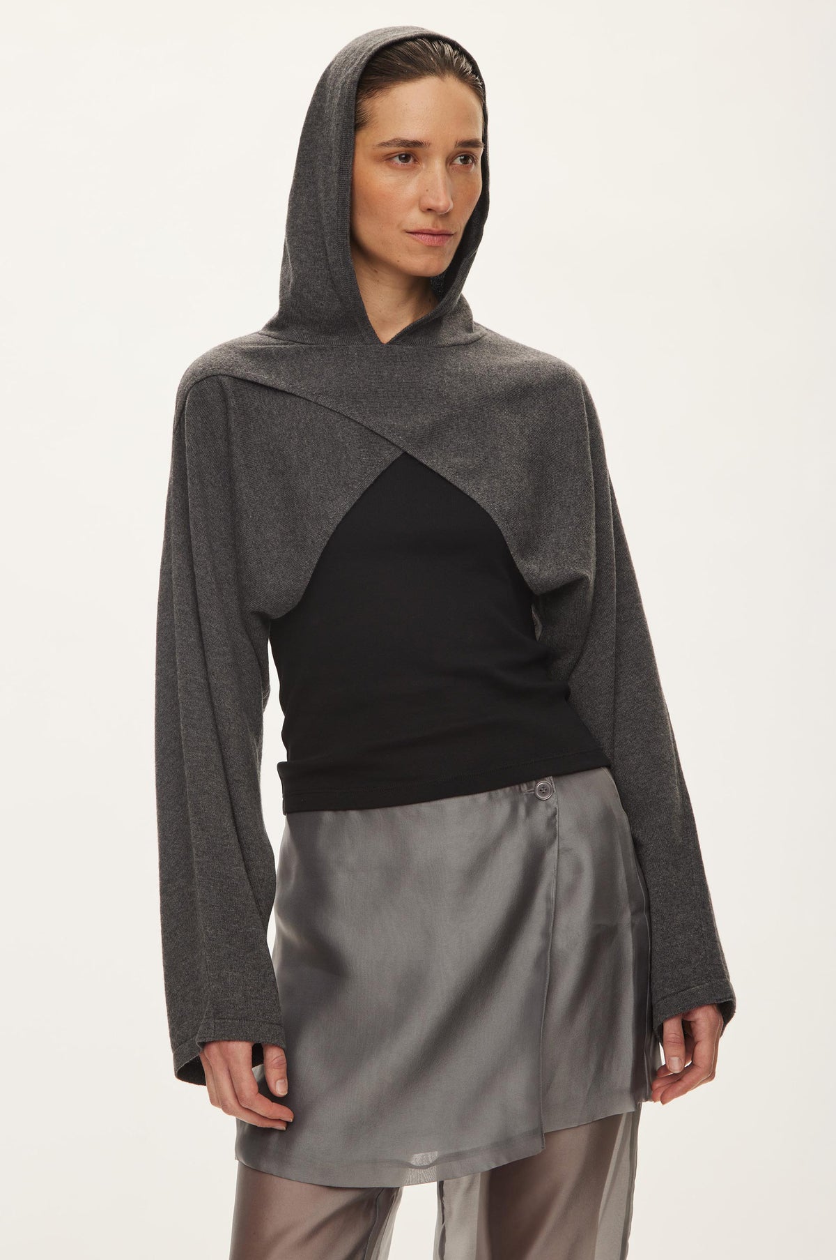 Oval Square Carla Knit Bolero KNITS Dark Gull Grey