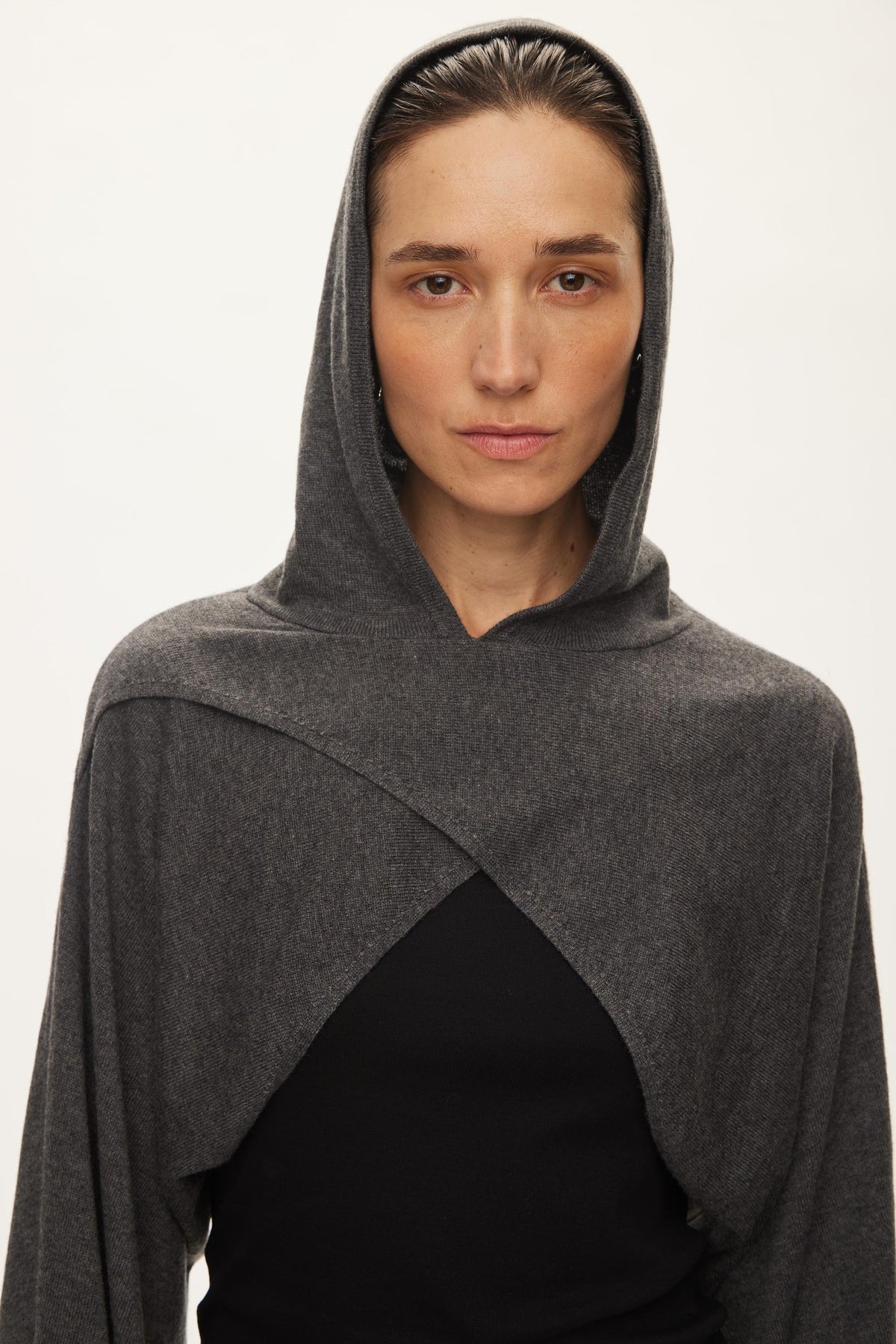 Oval Square Carla Knit Bolero KNITS Dark Gull Grey