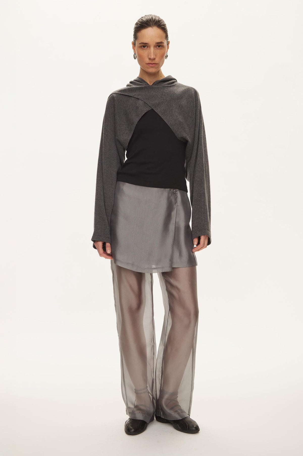 Oval Square Carla Knit Bolero KNITS Dark Gull Grey