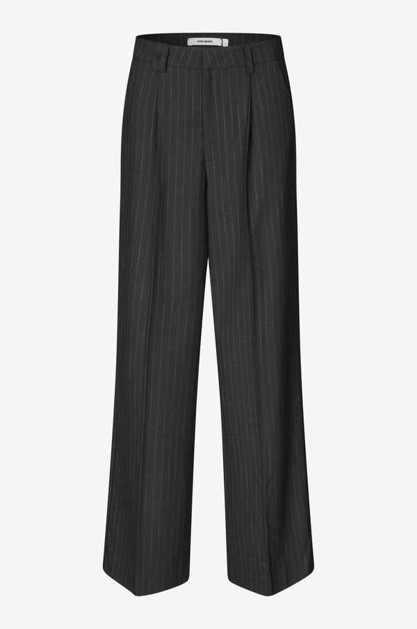 Oval Square Clyde Trousers TROUSERS 9040 Black Pinstripe