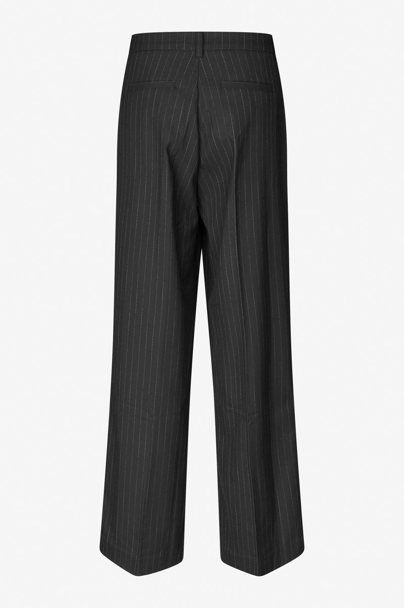 Oval Square Clyde Trousers TROUSERS 9040 Black Pinstripe