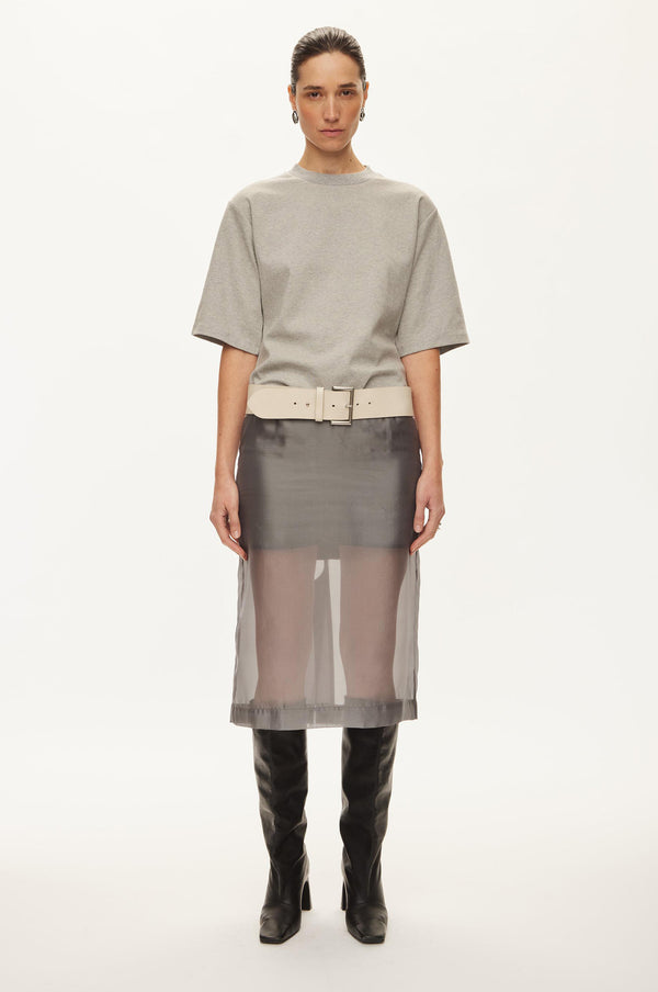 Oval Square Cosmo Sheer Skirt SKIRTS Dark Gull Grey