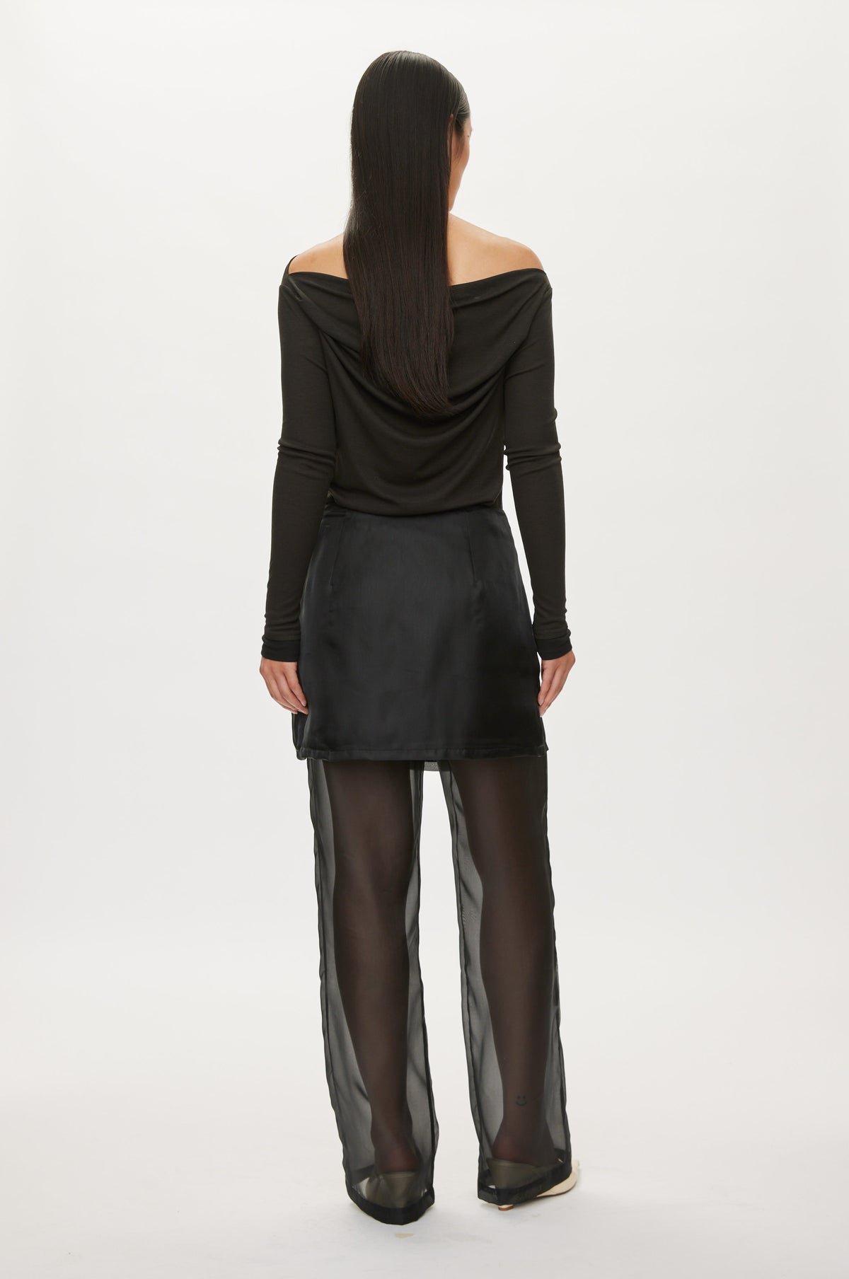Oval Square Cosmo Sheer Trousers TROUSERS Black