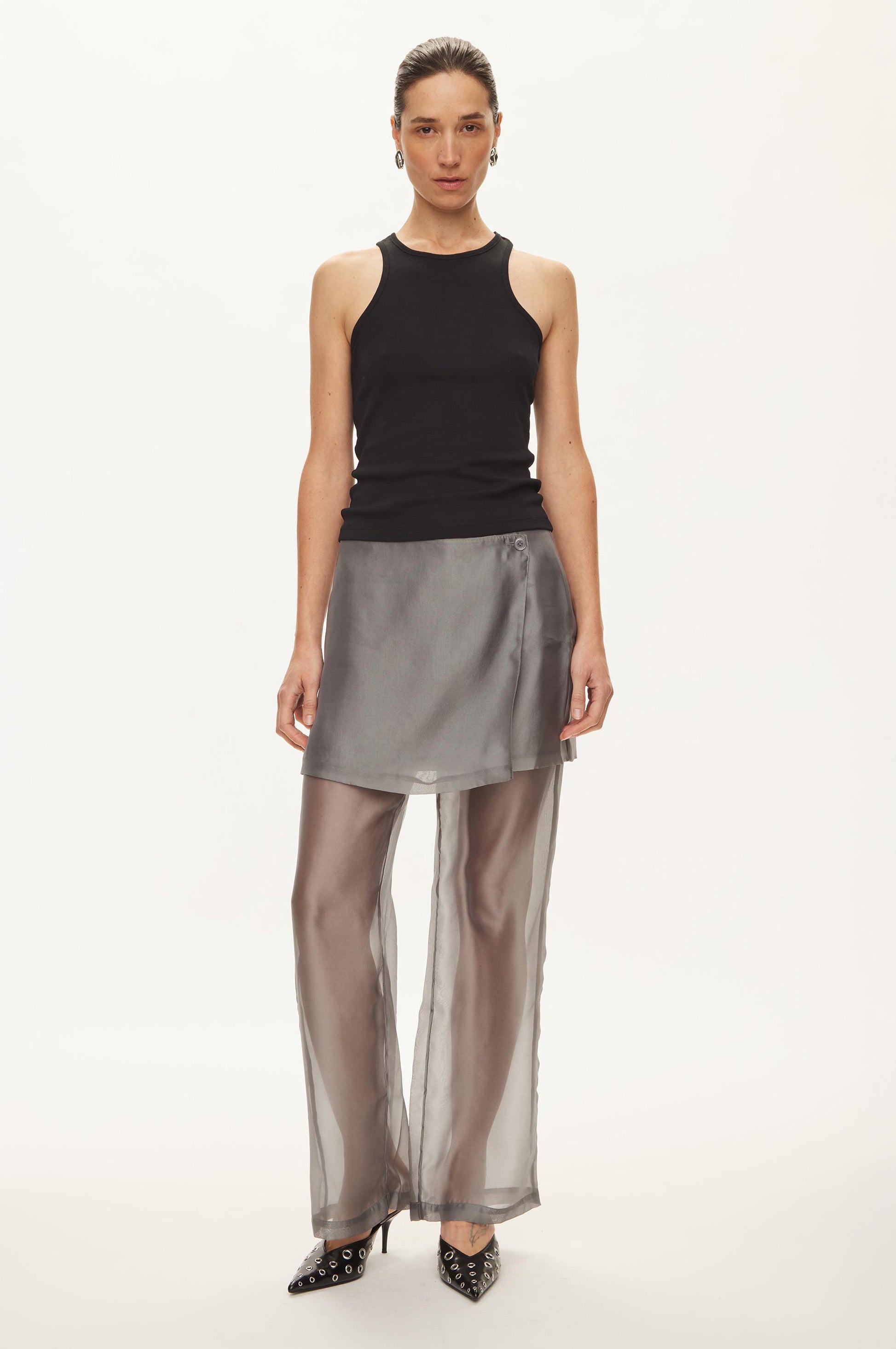 Oval Square Cosmo Sheer Trousers TROUSERS Dark Gull Grey