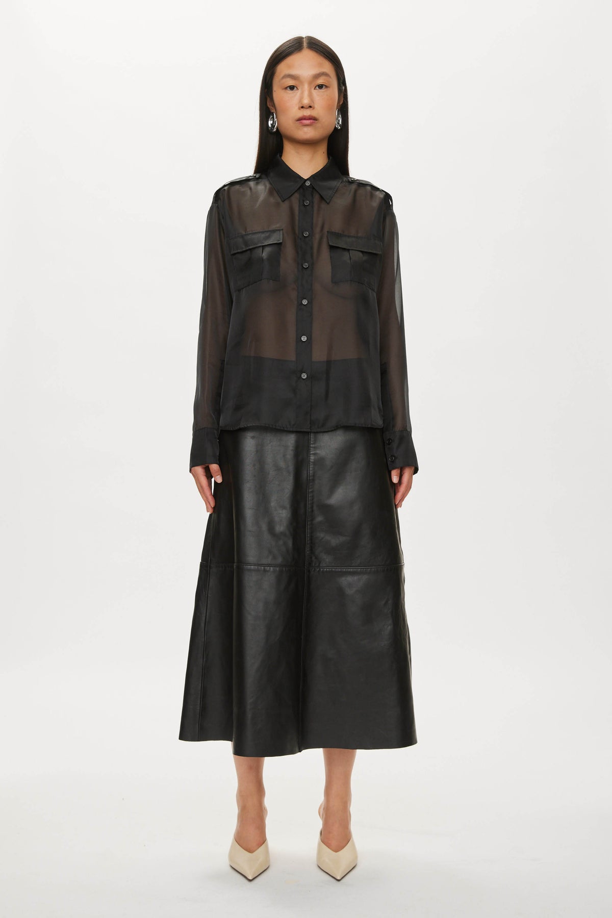Oval Square Cosmo pocket shirt SHIRTS Black
