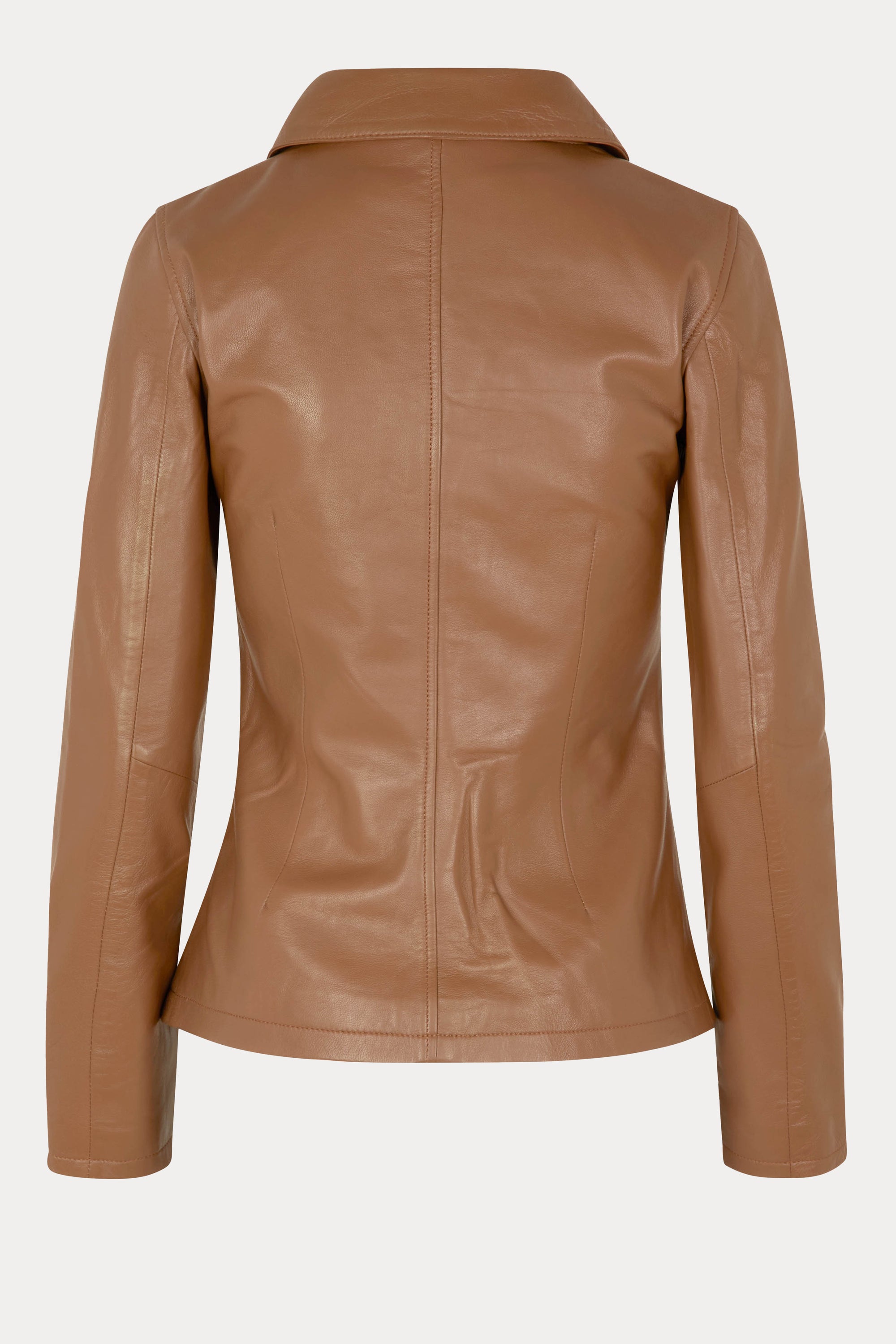 Oval Square Deep Leather Blouse BLOUSES 6009 Mocha Bisque