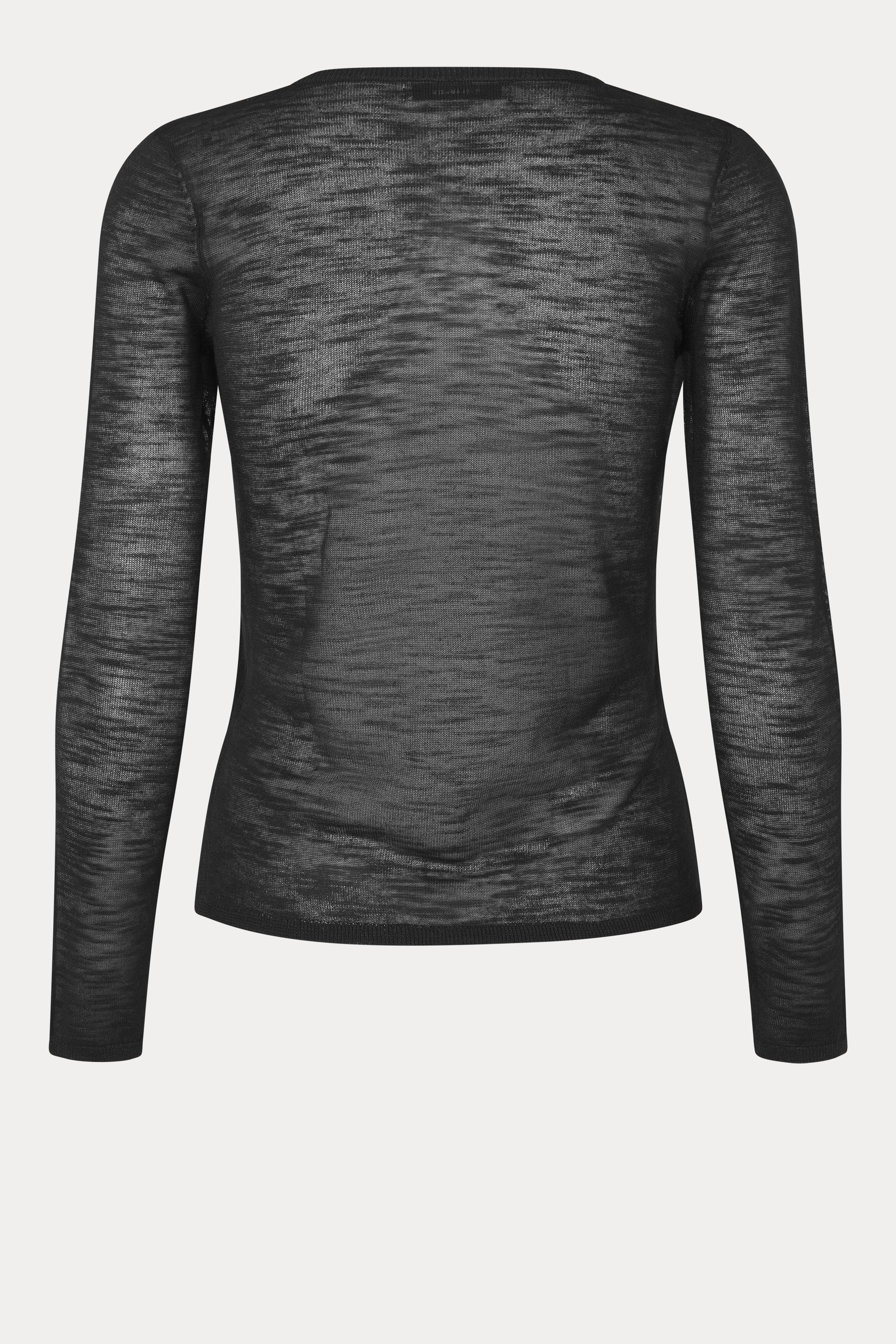 Oval Square Drama Knit Blouse KNITS Black