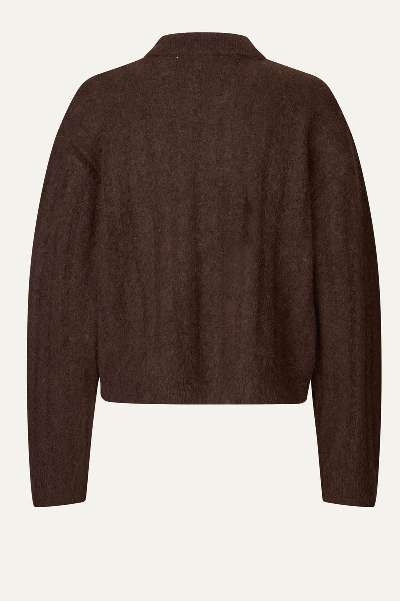 Oval Square Dream Knit Polo KNITS Brown