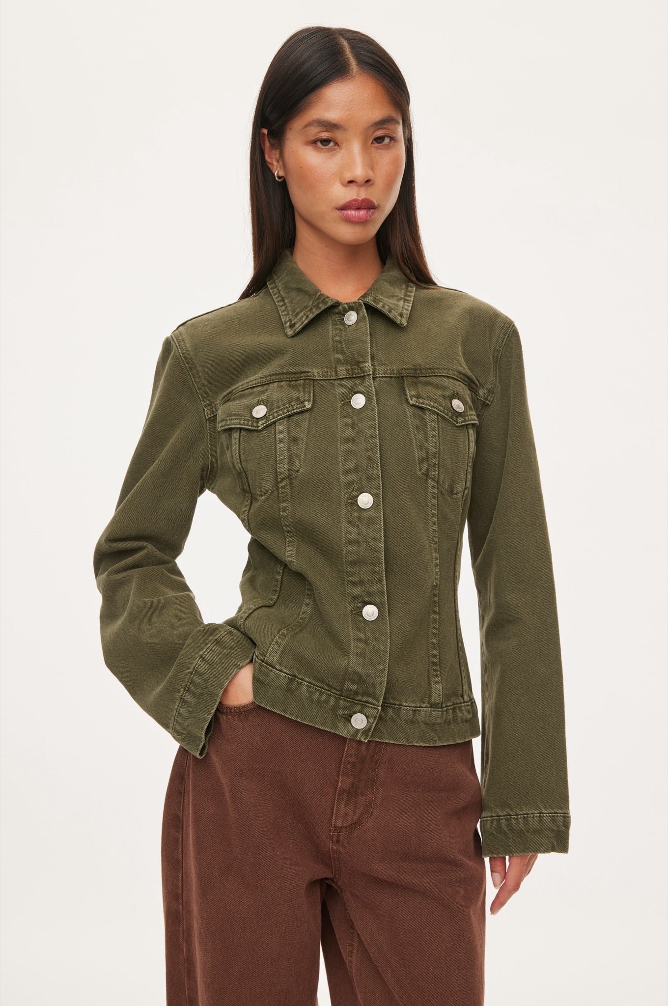 Oval Square Edie Denim Jacket JACKETS 4021 Dark Army