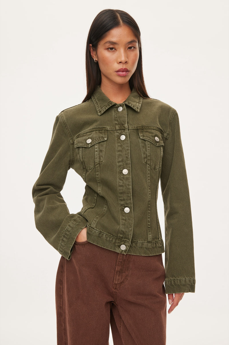 Oval Square Edie Denim Jacket JACKETS 4021 Dark Army