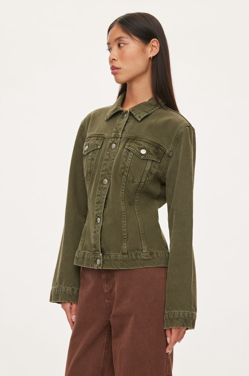 Oval Square Edie Denim Jacket JACKETS 4021 Dark Army