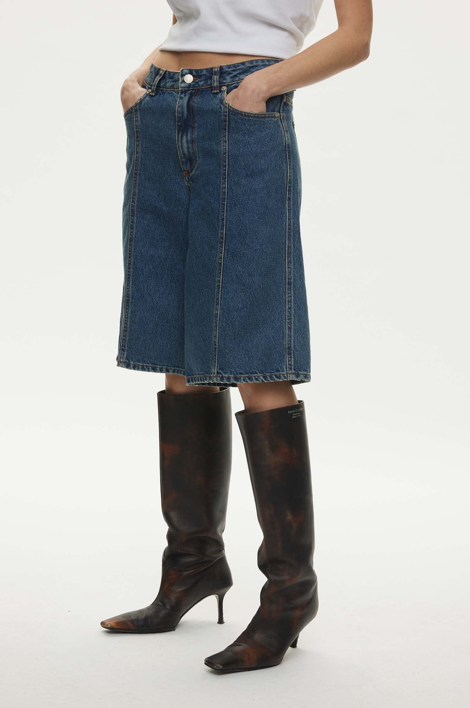 Oval Square Edie Denim Shorts SHORTS 5020 0104 Denim Blue