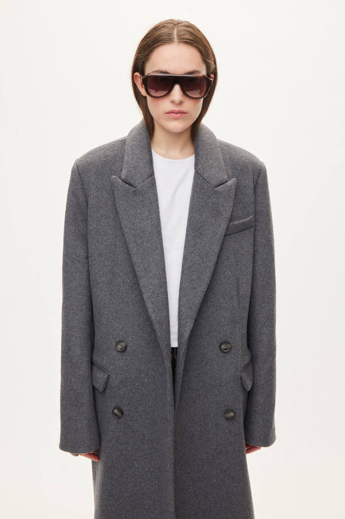 Oval Square Elliot wool coat COATS Dark grey Melange