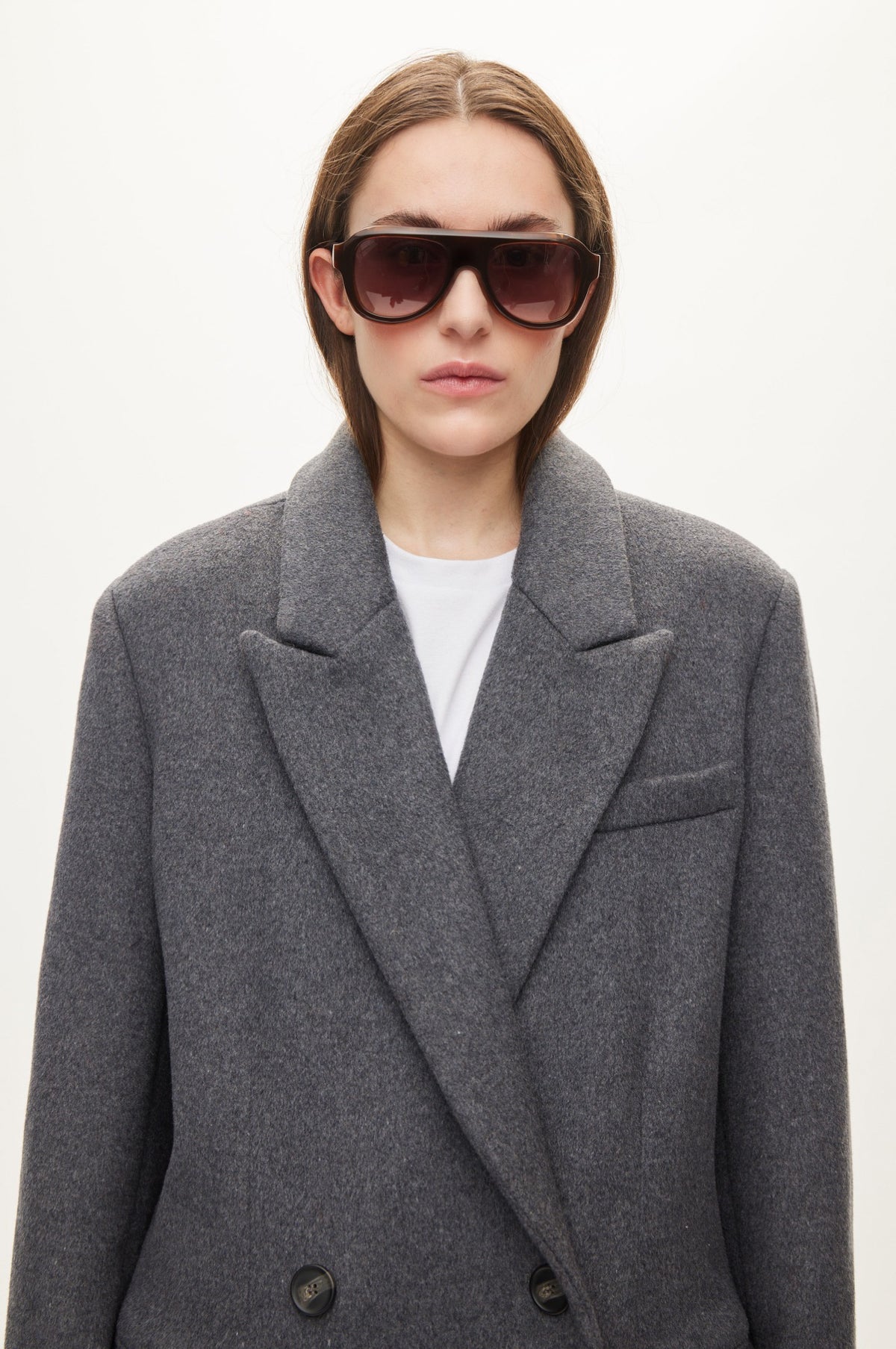 Oval Square Elliot wool coat COATS Dark grey Melange