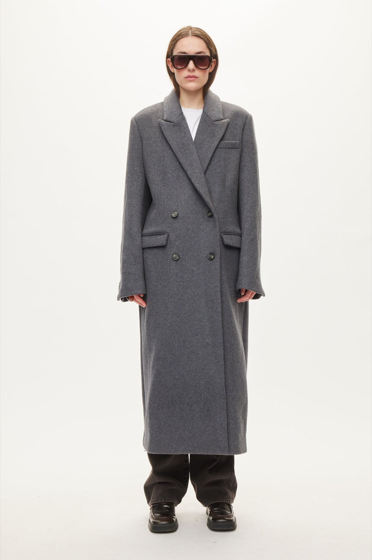Oval Square Elliot wool coat COATS Dark grey Melange
