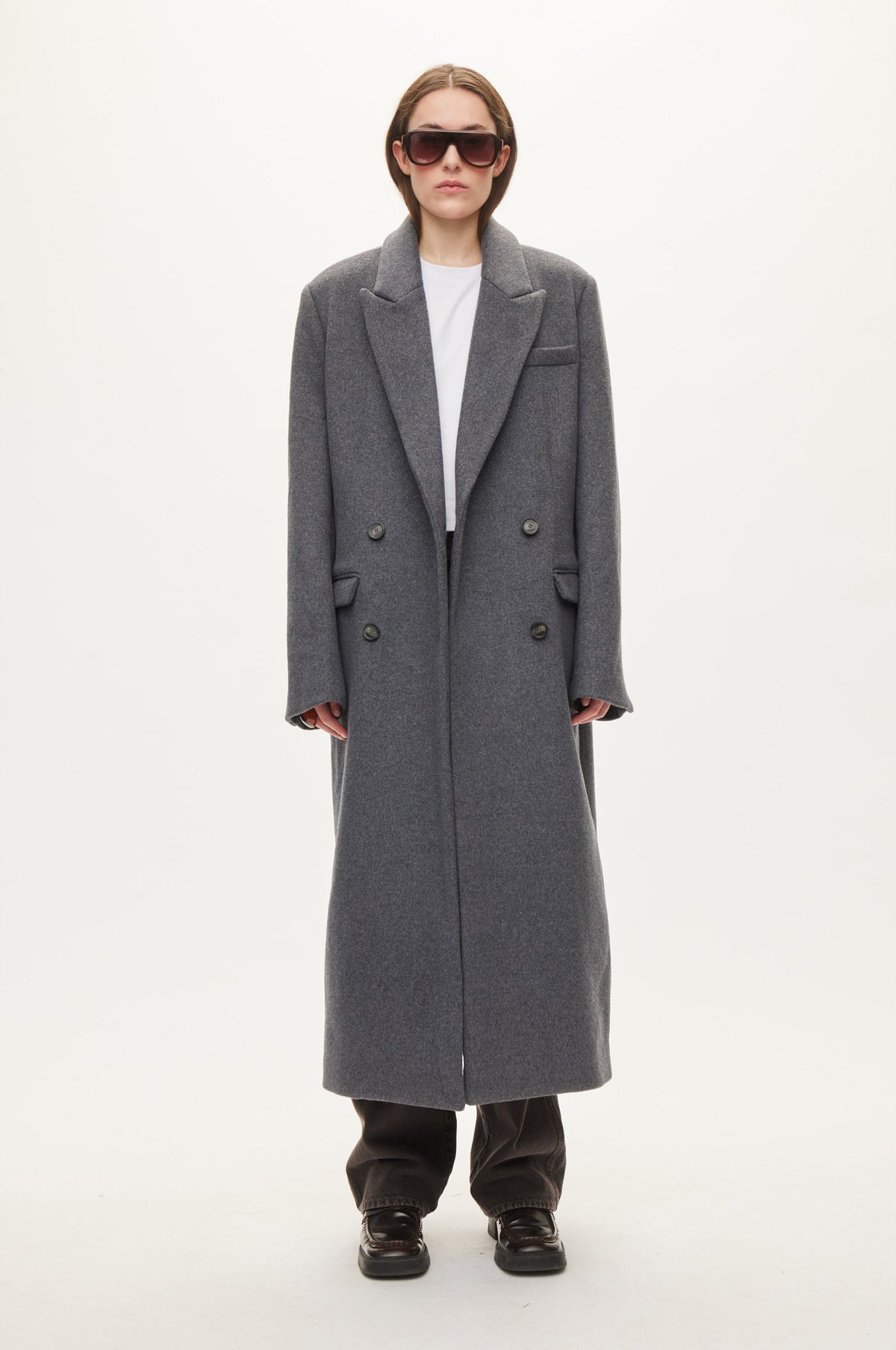 Oval Square Elliot wool coat COATS Dark grey Melange