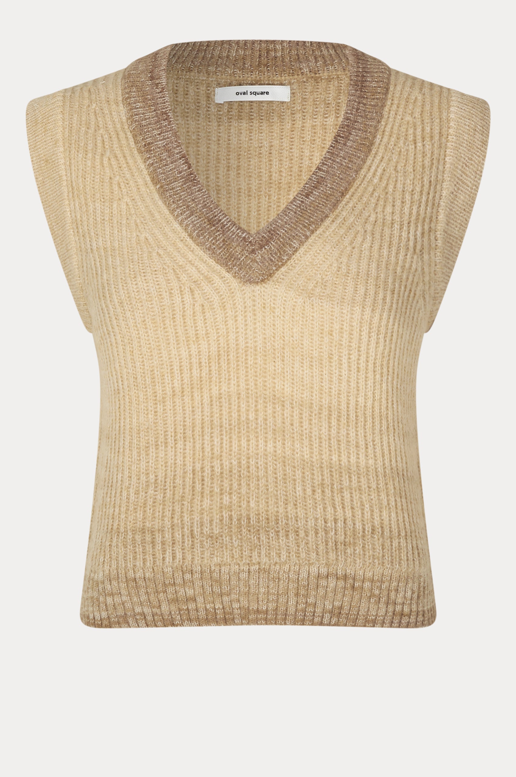 Oval Square Fall Knit Vest KNITS 6005 Travertine