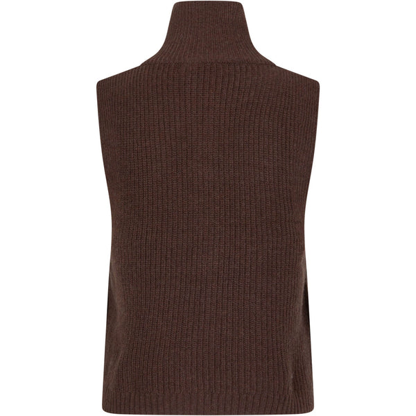 Oval Square Fave Knit Zip Vest KNITS 6001 Dark Oak
