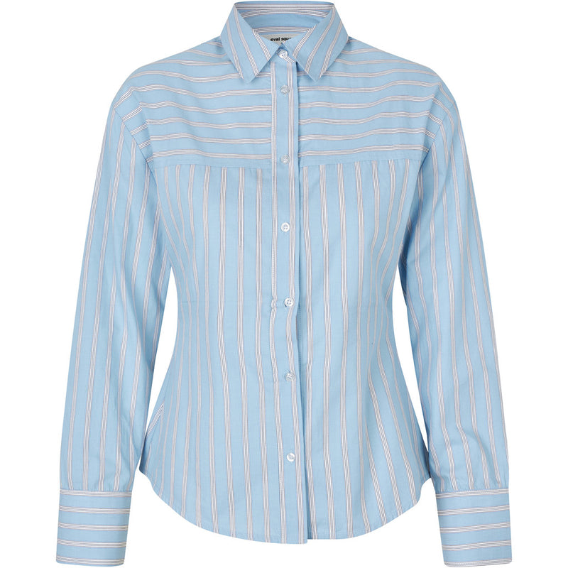 Oval Square Finesse Shirt SHIRTS 5036 Light Blue Stripe