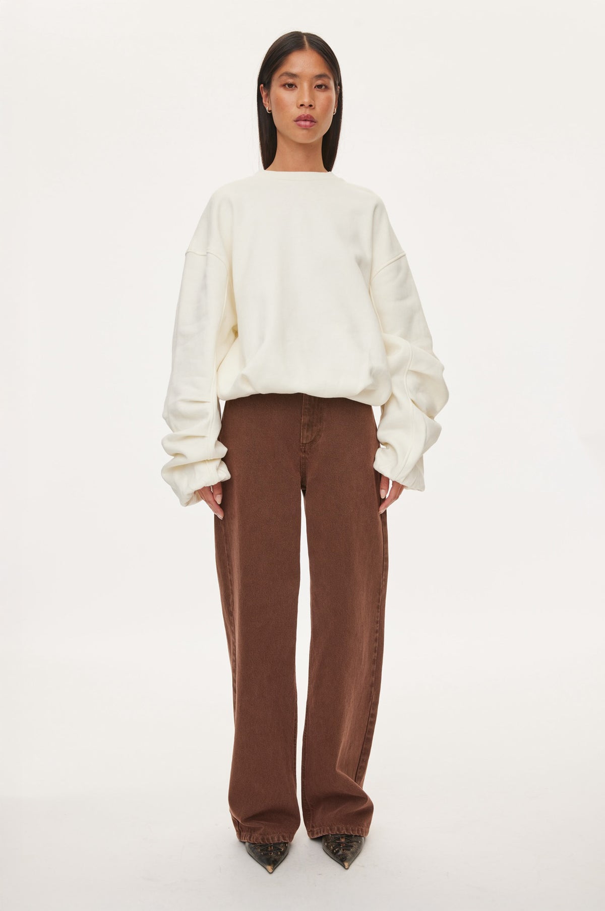 Oval Square First Crewneck Sweat SWEATS 1002 Off White