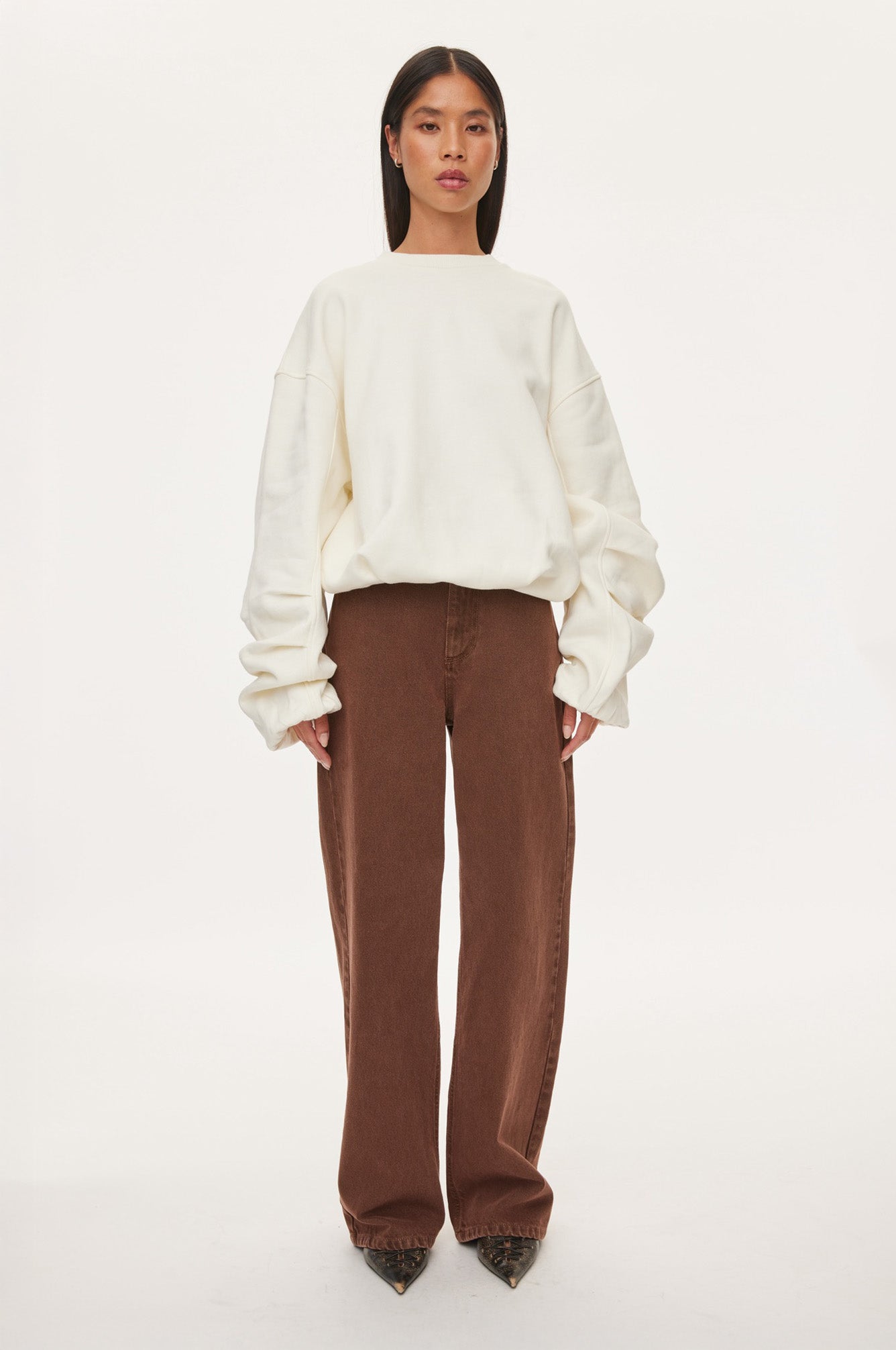 Oval Square First Crewneck Sweat SWEATS 1002 Off White