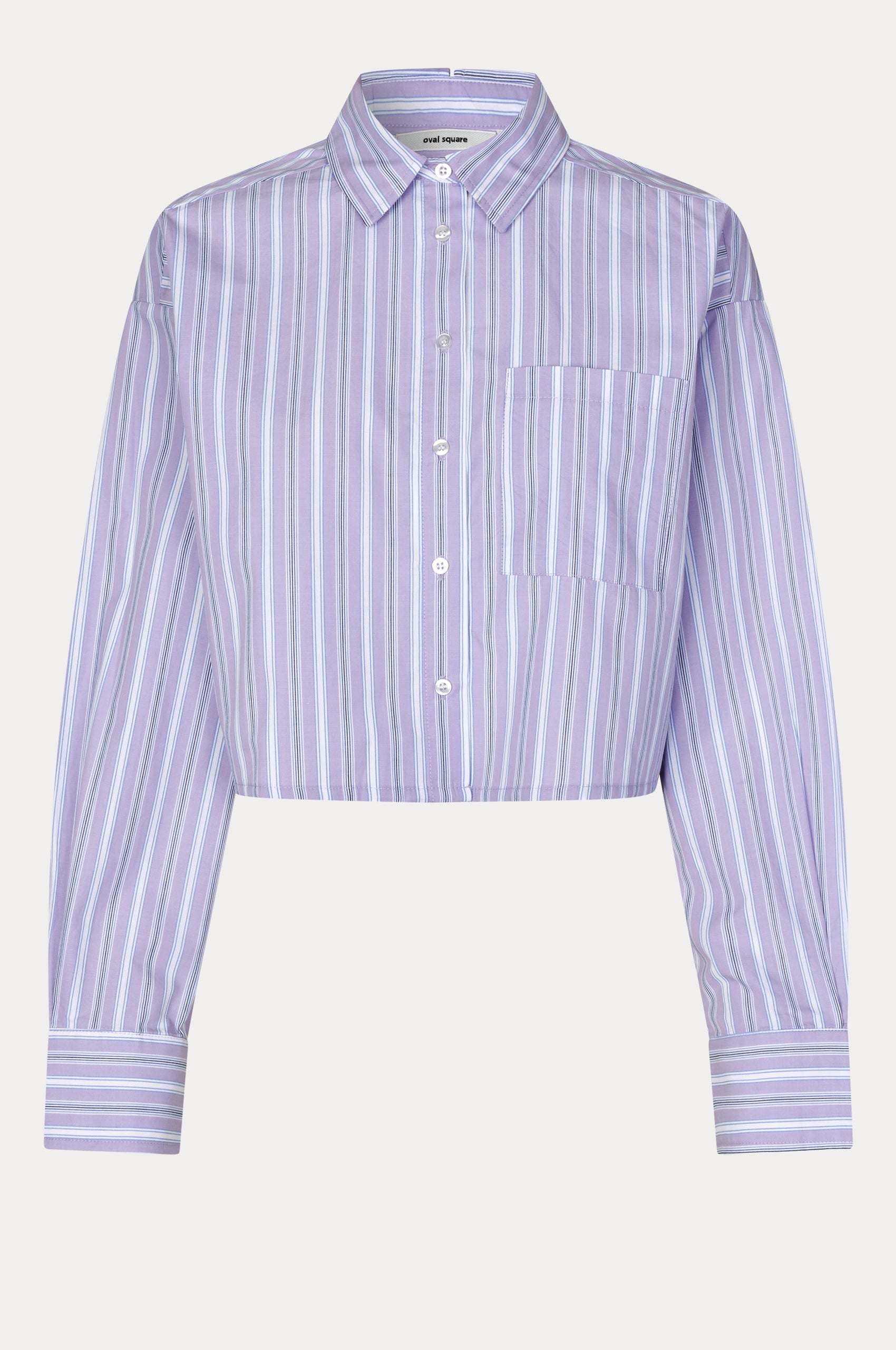 Oval Square Forever Cropped shirt SHIRTS 9054 Orchid Pinstripe