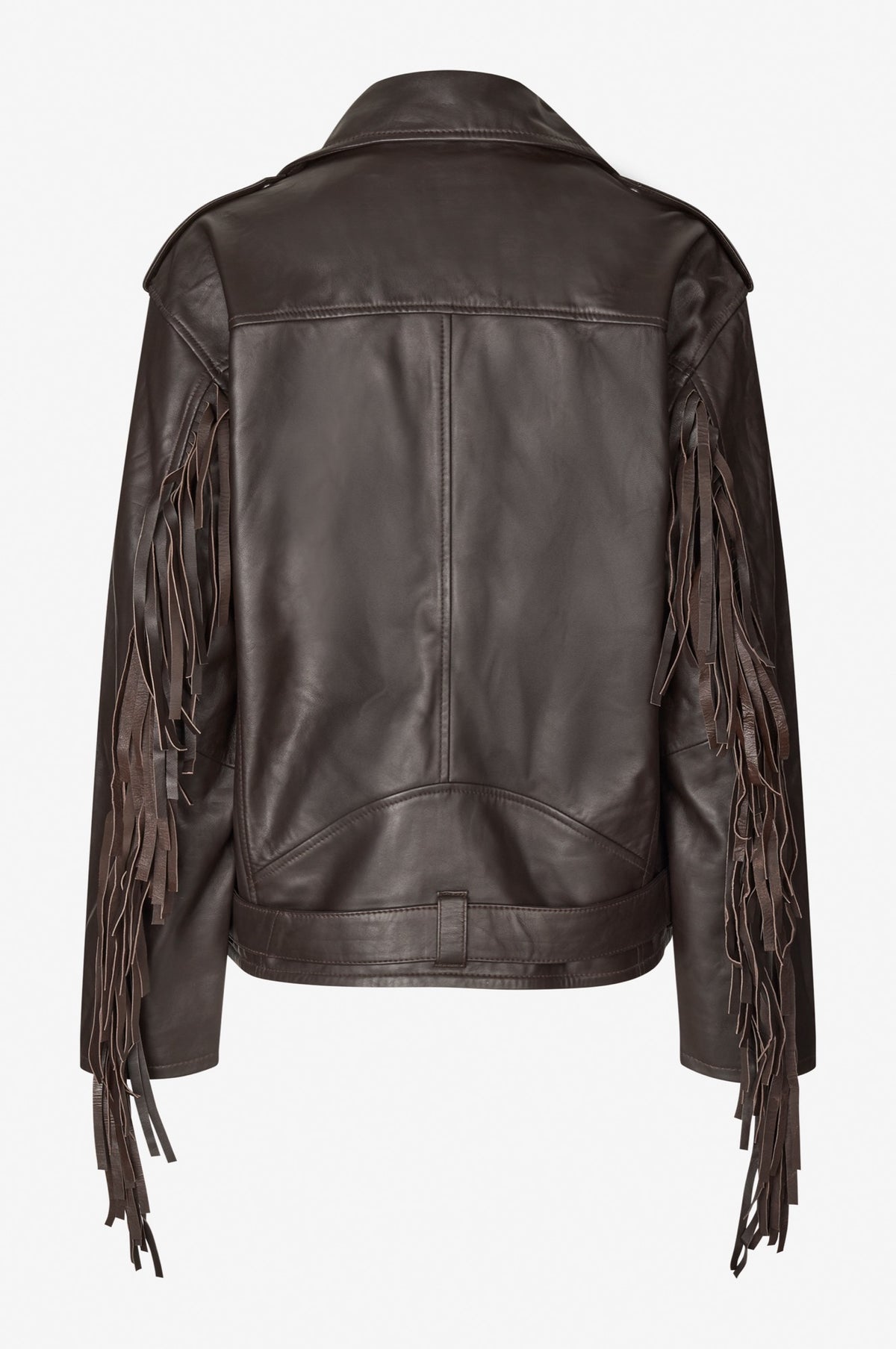 Fringe Leather Biker – oval square