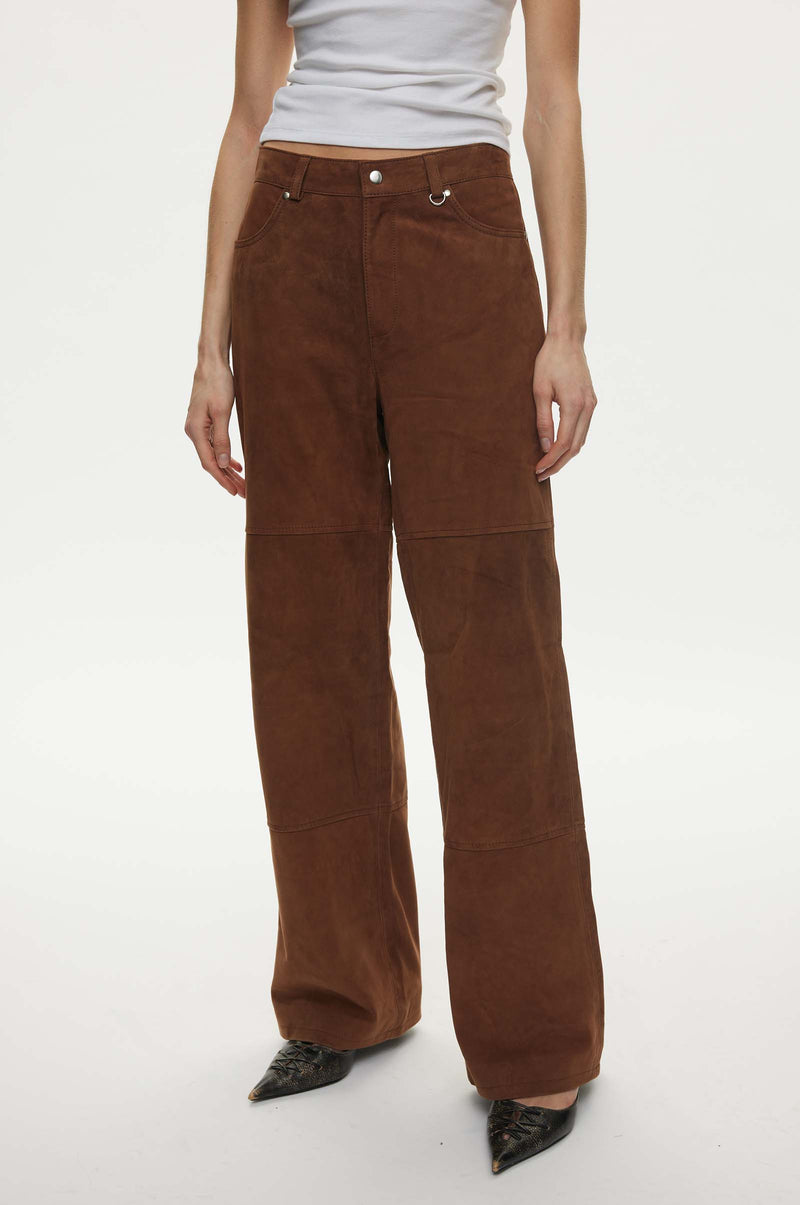 Oval Square Future Suede Trousers TROUSERS 6023 Pecan Brown