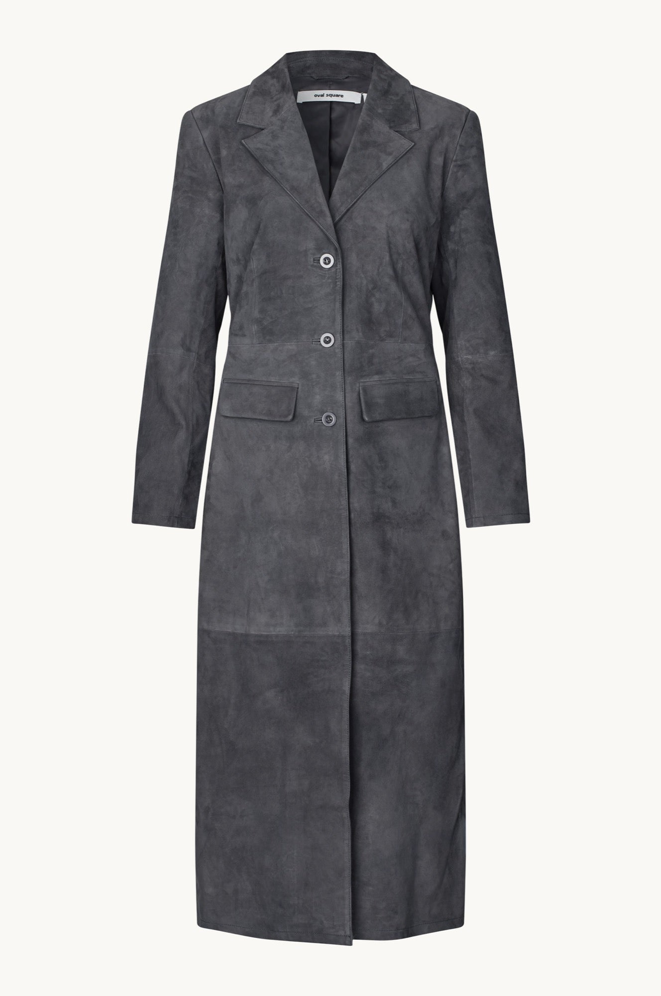 Oval Square Future suede coat COATS Dark Iron
