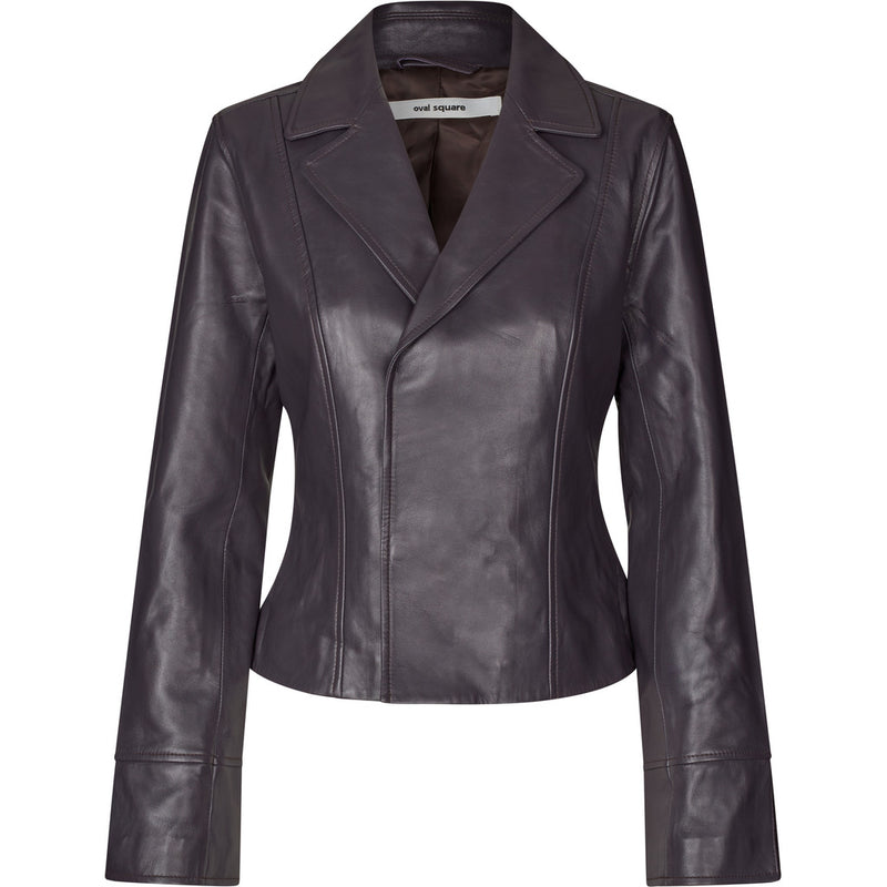 Oval Square Glory Leather Blazer BLAZERS 0507 Nightshade