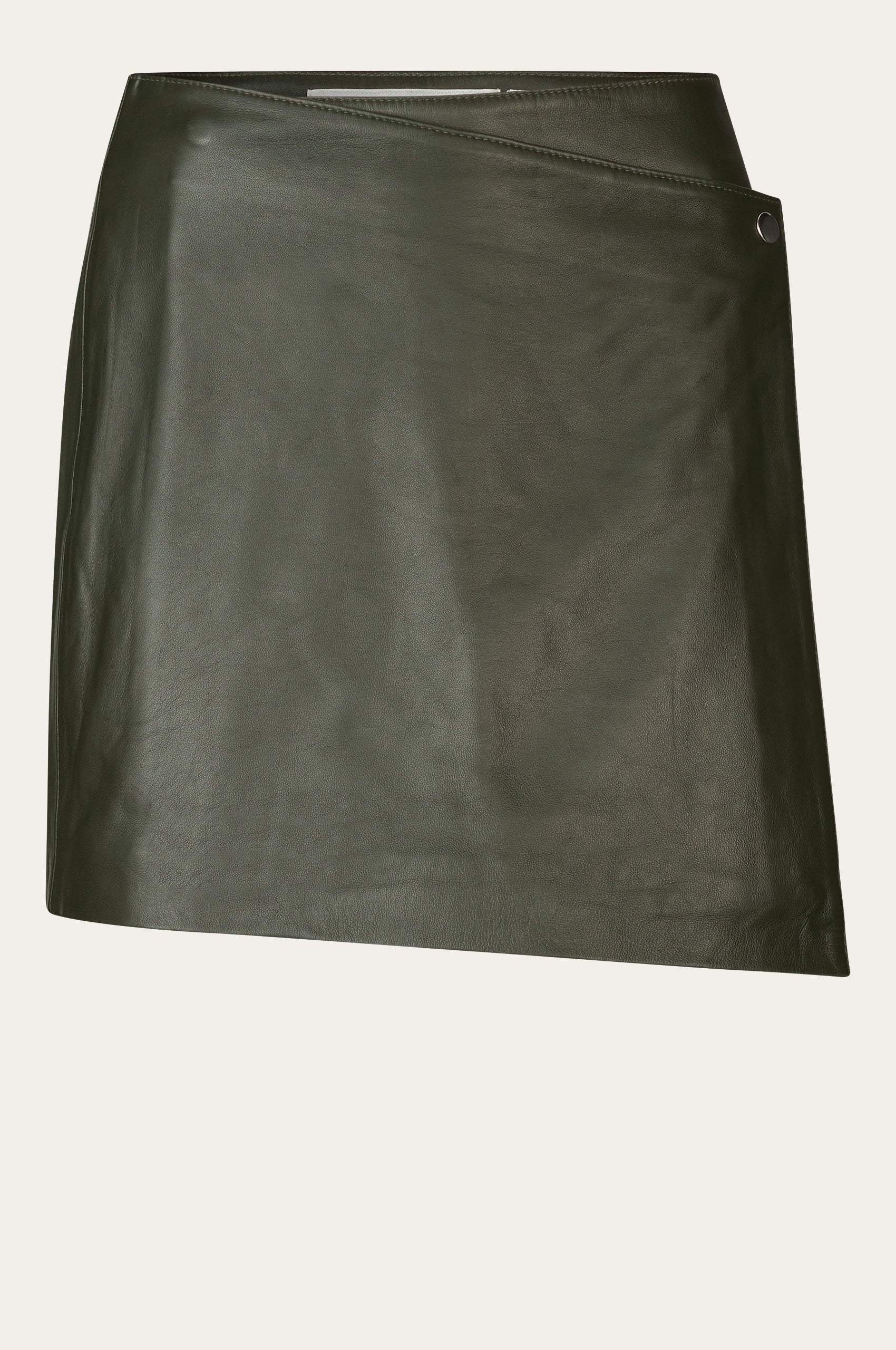 Oval Square Glory Leather Skirt SKIRTS 4021 Dark Army