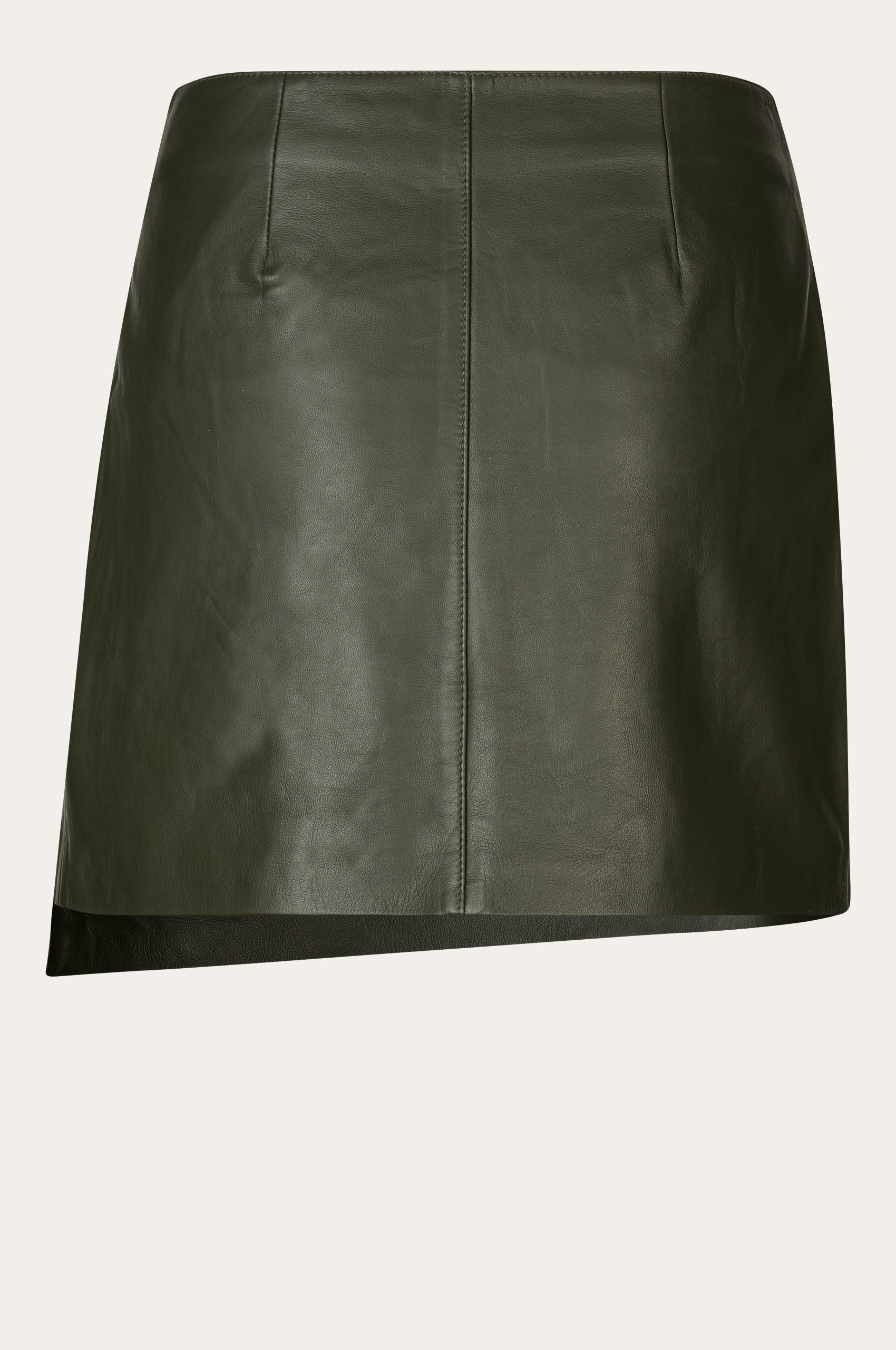 Oval Square Glory Leather Skirt SKIRTS 4021 Dark Army