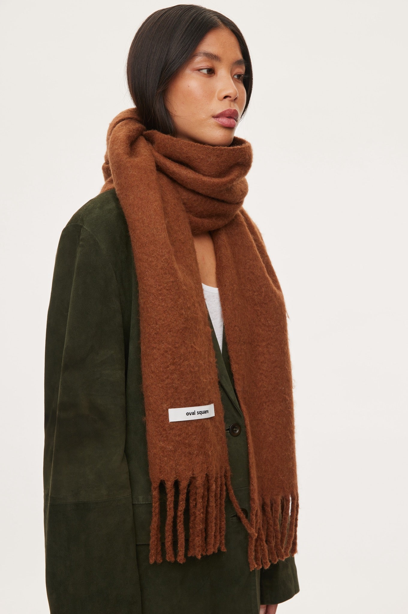 Oval Square Hero scarf ACCESS 6025 Brown Nut