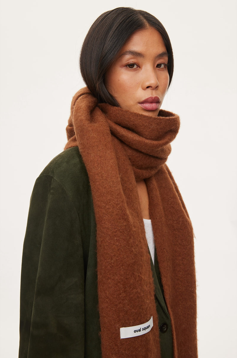 Oval Square Hero Scarf ACCESS 6025 Brown Nut
