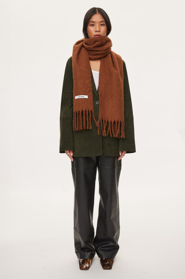 Oval Square Hero Scarf ACCESS 6025 Brown Nut