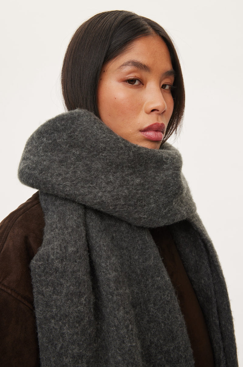Oval Square Hero Scarf ACCESS 7004 Dark Grey Melange
