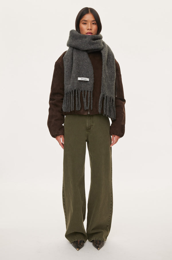 Oval Square Hero Scarf ACCESS 7004 Dark Grey Melange